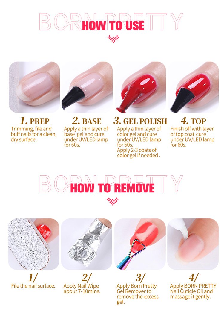 BORN PRETTY Milky White Jelly Nude Gel Nail Polish 10ml White Translucent Soak Off Gel Vernis Semi Permanent Need UV Light Cure