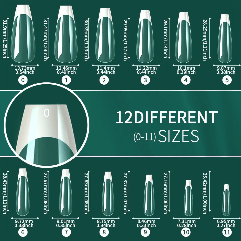 Nailpop 120pcs Acrylic Nails Fake Capsule Short Almond Coffin Square Artificial Nail Extension Soft Gel Tips Accessories Tools