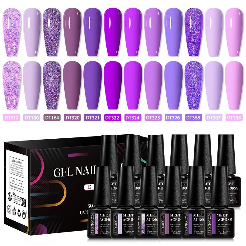 MEET ACROSS 12Pcs/Set 7ml Macaron Gel Nail Polish With Box Semi Permanent UV Gel Soak Off Nail Art Kit Varnish For Manicure MEET ACROSS 12Pcs/Set 7ml Macaron Gel Nail Polish With Box Semi Permanent UV Gel Soak Off Nail Art Kit Varnish For Manicure