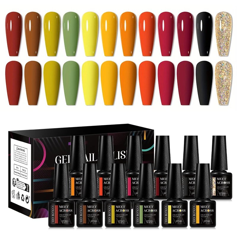 MEET ACROSS 12Pcs/Set 7ml Macaron Gel Nail Polish With Box Semi Permanent UV Gel Soak Off Nail Art Kit Varnish For Manicure MEET ACROSS 12Pcs/Set 7ml Macaron Gel Nail Polish With Box Semi Permanent UV Gel Soak Off Nail Art Kit Varnish For Manicure
