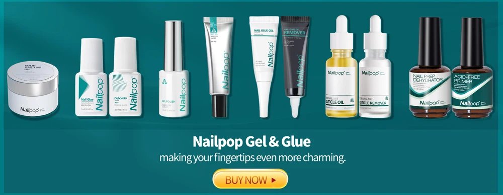 Nailpop Poly Nail Extension Gel Kit 6 Colors Pink White Nude Tips Gel Clear Nail Art Kit with Brush and Slip Solution Nail Salon