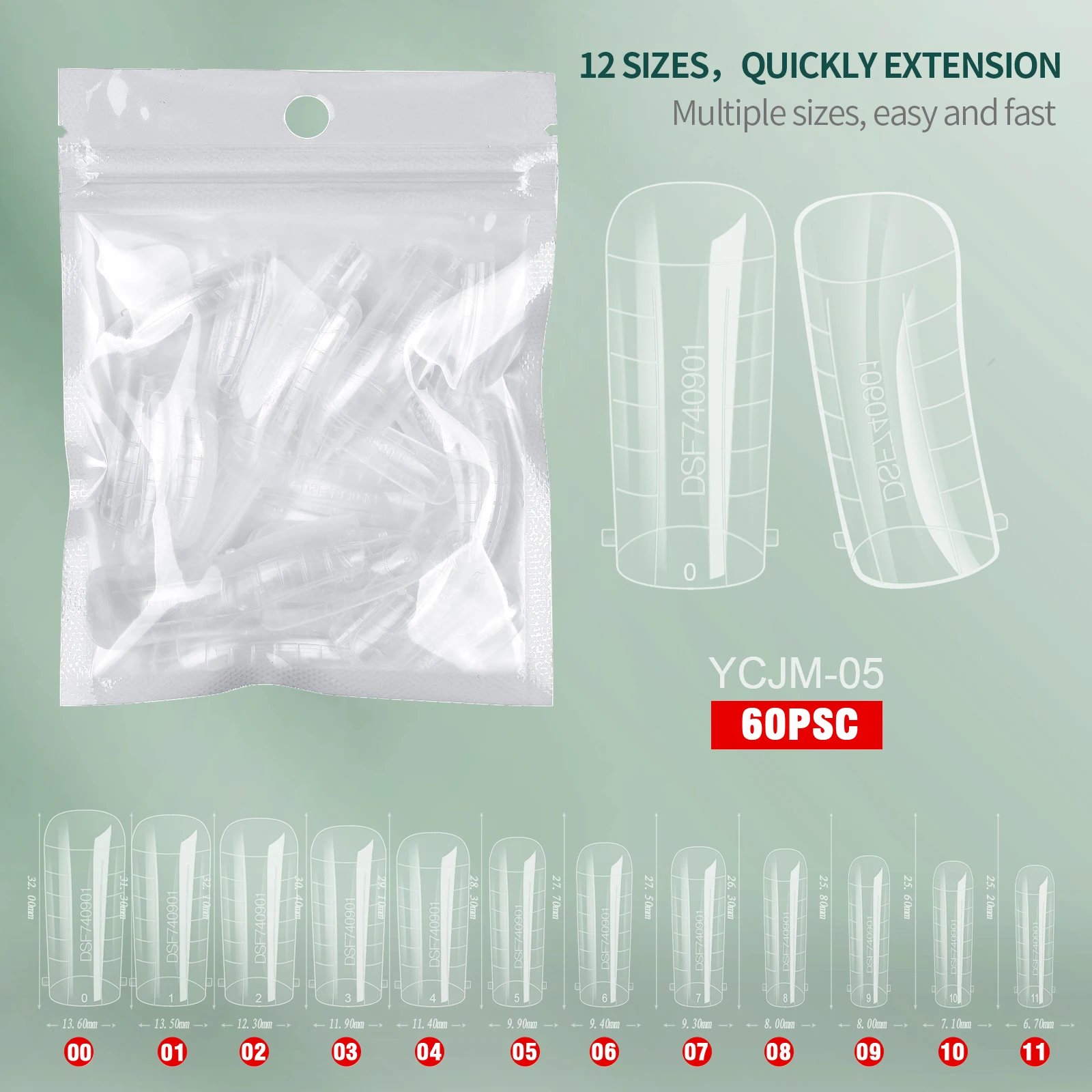 Nailpop Poly Nail Extension Gel Kit 6 Colors Pink White Nude Tips Gel Clear Nail Art Kit with Brush and Slip Solution Nail Salon