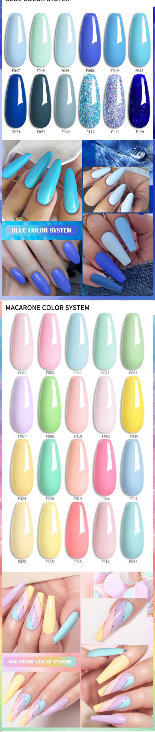LILYCUTE 6Pcs/Set Autumn Series Nail Gel Polish Gel 183 Colorful Semi Permanent Need Top Coat Soak off Gel Nail Gel Art Varnish