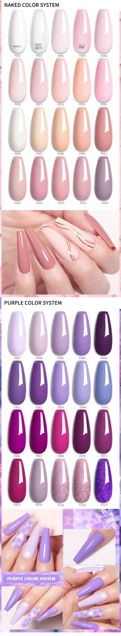 LILYCUTE 6Pcs/Set Autumn Series Nail Gel Polish Gel 183 Colorful Semi Permanent Need Top Coat Soak off Gel Nail Gel Art Varnish