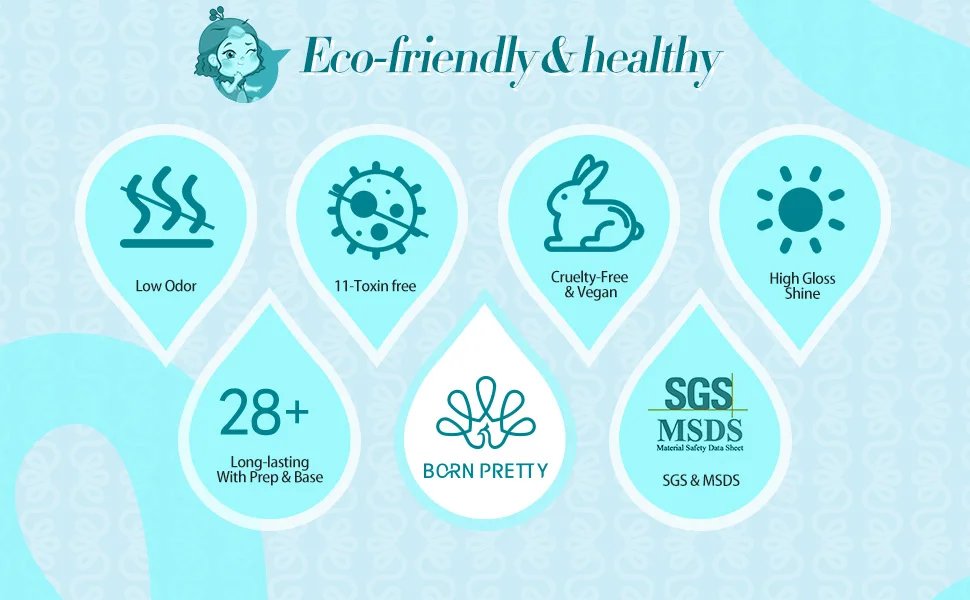 BORN PRETTY 7ml 6Pcs Soda Ice Jelly Gel Nail Polish Set Gorgeous Color Full Coverage Semi Permanent Varnish Soak Off UV Gel