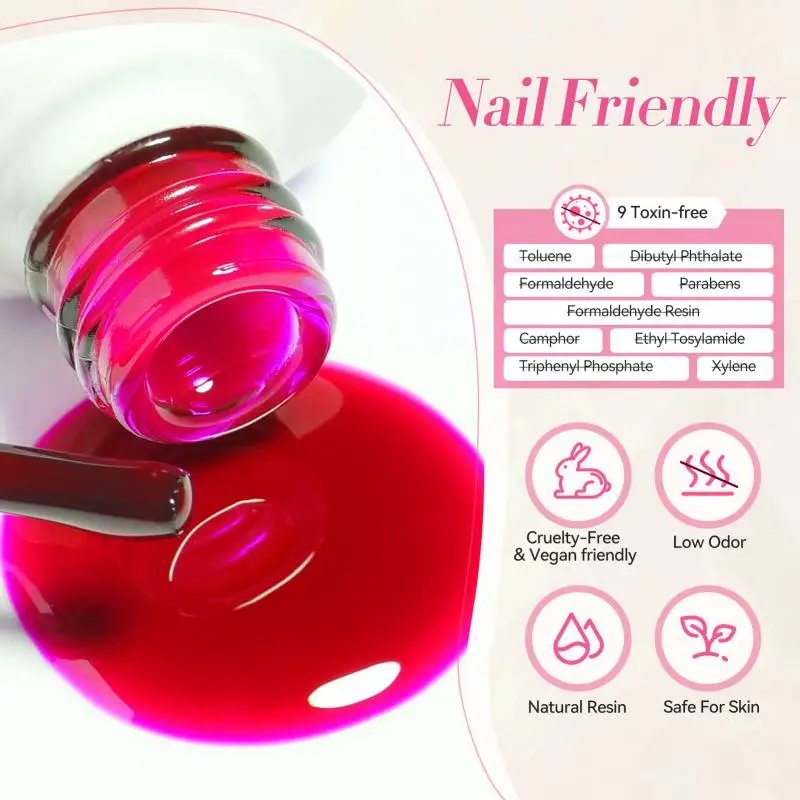 BORN PRETTY 7ml 6Pcs Soda Ice Jelly Gel Nail Polish Set Gorgeous Color Full Coverage Semi Permanent Varnish Soak Off UV Gel