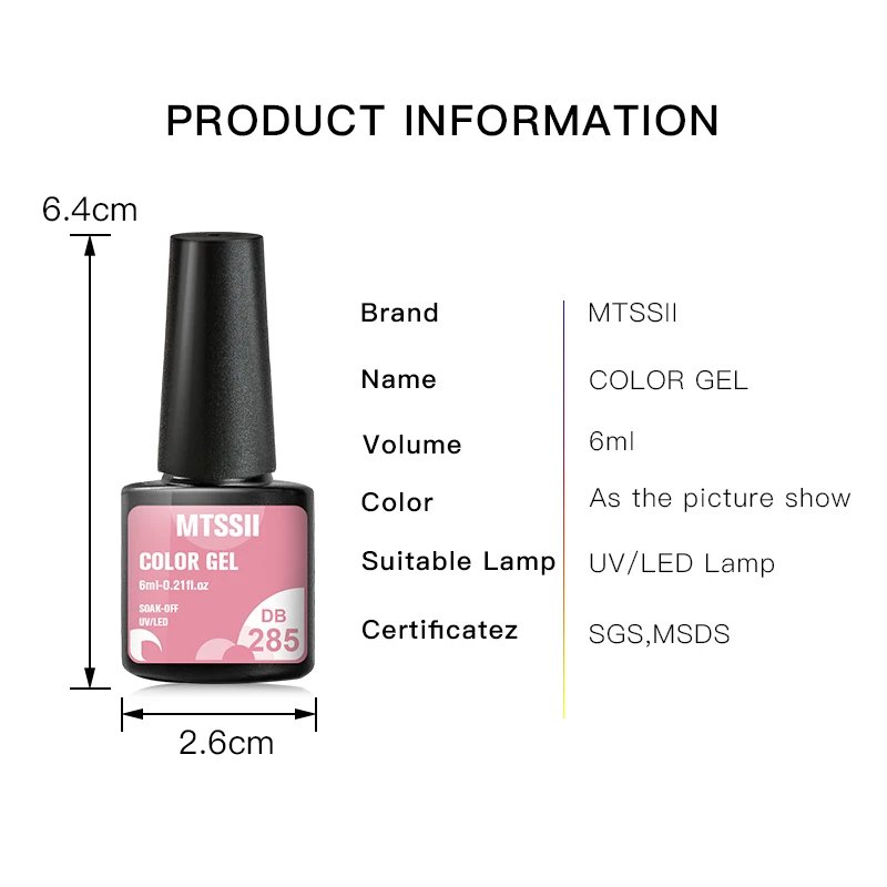 6/8Pcs Spring Pink Color Gel Nail Polish Set Semi Permanent Varnishes Nail Art Design Hybrid Soak Off UV LED Gel Manicure Kit