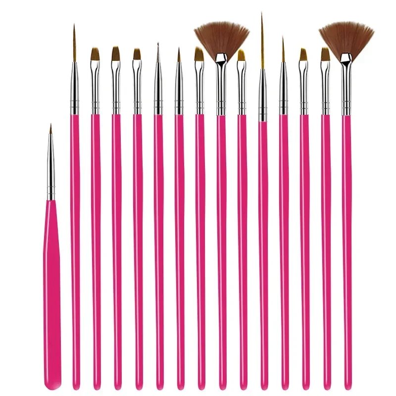 5/20Pcs Nail Art Brush Design Tip Painting Drawing Carving Dotting Pen Professional Nail Brushes Set Nail Art Manicure Tools