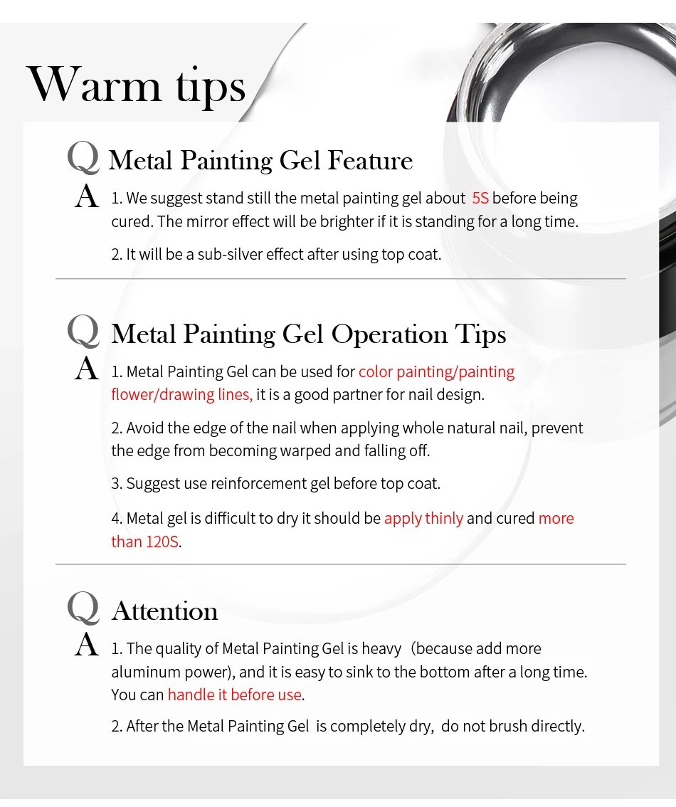 BORN PRETTY Sliver Metal Effect Line Flower Drawing Gel Soak Off Transparent Colors 5g Painting Gel Polish UV Nail Art Gel Varni