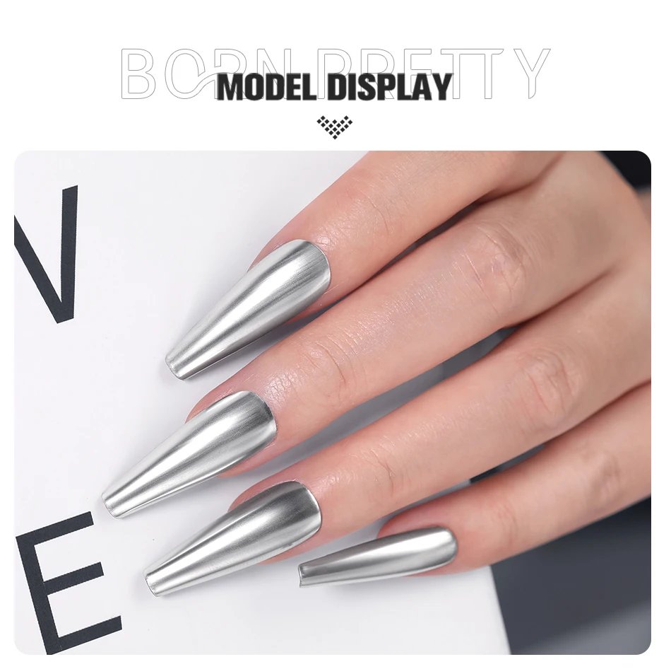 BORN PRETTY Sliver Metal Effect Line Flower Drawing Gel Soak Off Transparent Colors 5g Painting Gel Polish UV Nail Art Gel Varni