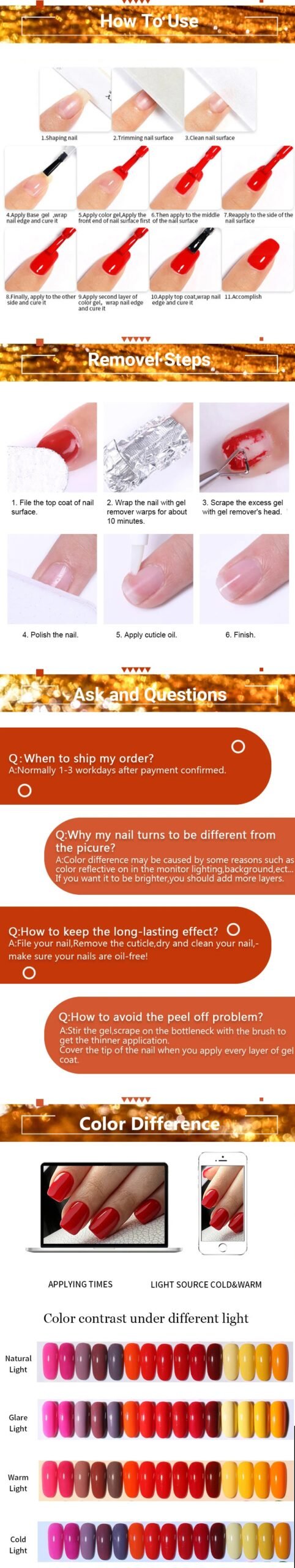 LILYCUTE 7ML Jelly Amber Gel Brown Winter Crystal Nail Polish Translucent Color Nail Art Gel Permanent UV Gel Polish Varnish