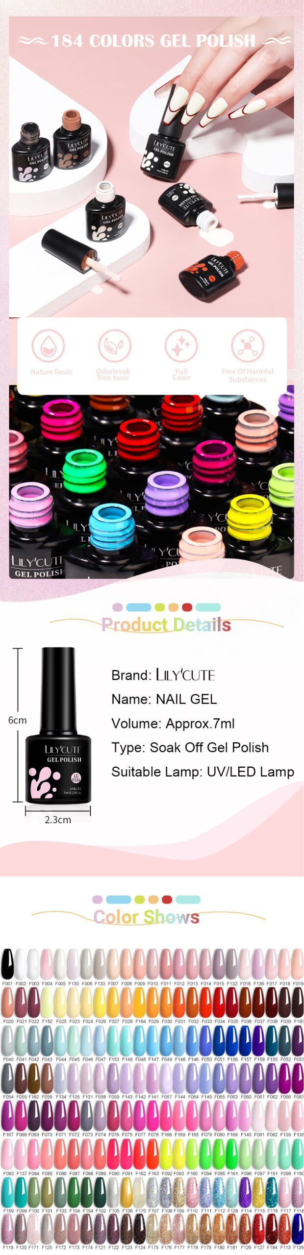 LILYCUTE Dark Brown Gel Nail Polish Autumn Winter Chocolate Wine Red Caramel Color Series For Manicure Nails Art Gel Varnish