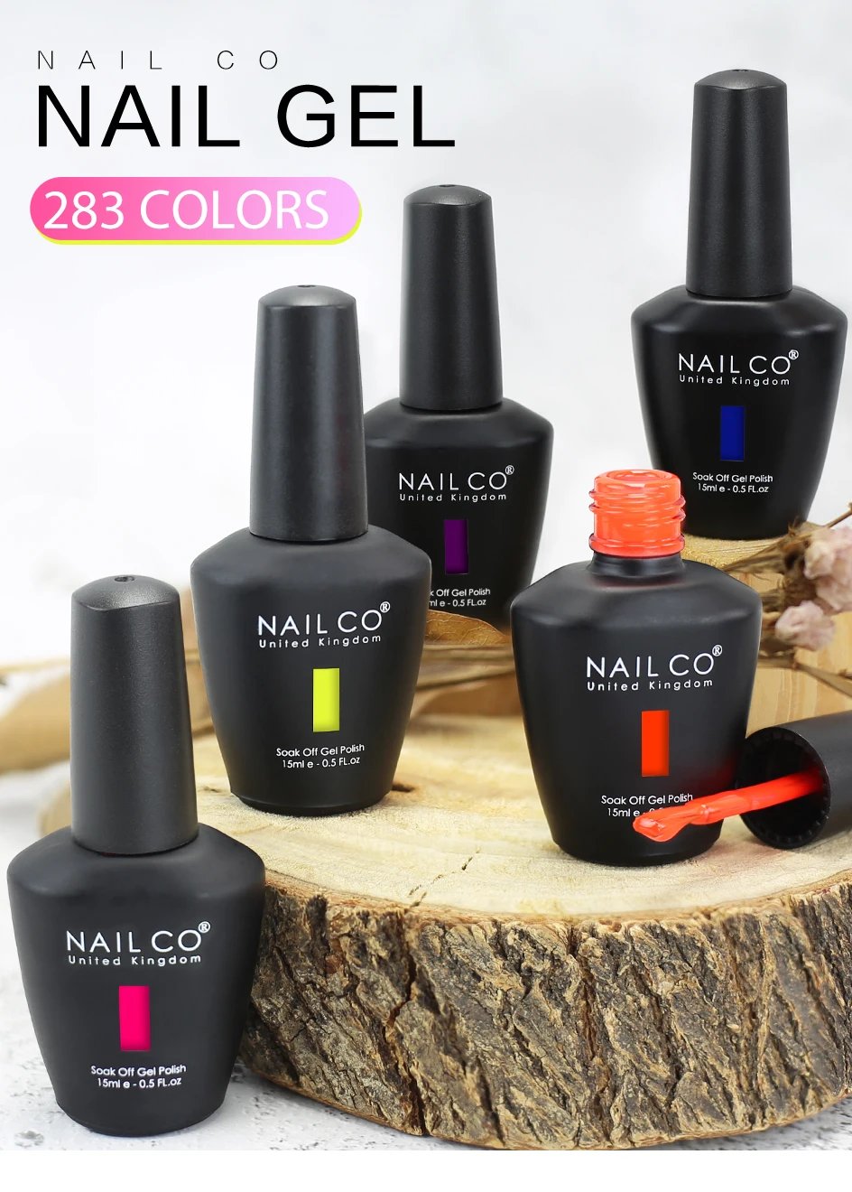 NAILCO Red Gel Nail Polish Wine Purple Semi Permanent Soak Off UV Gel Varnish Nail Art Manicure Matte Top Coat For Home Salon
