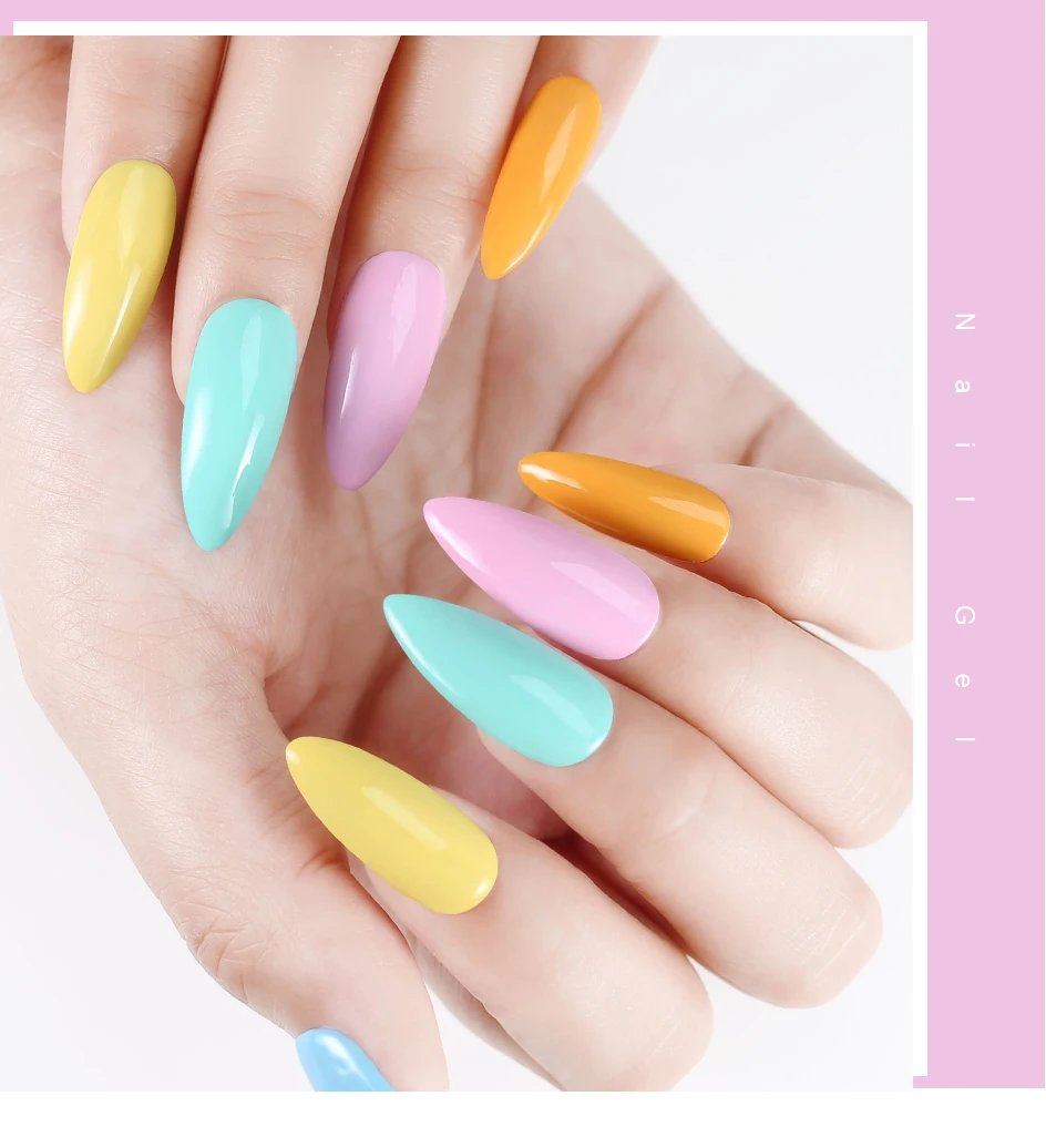 NAILCO Red Gel Nail Polish Wine Purple Semi Permanent Soak Off UV Gel Varnish Nail Art Manicure Matte Top Coat For Home Salon