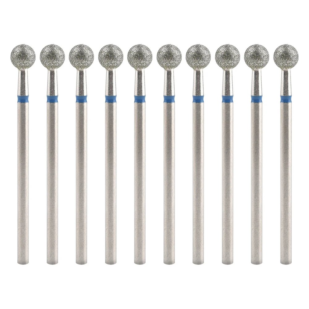 10Pcs Diamond Milling Cutter For Manicure Electric Nail Drill Bits Accessory Pedicure Machine Nail File Gel Remover Tool
