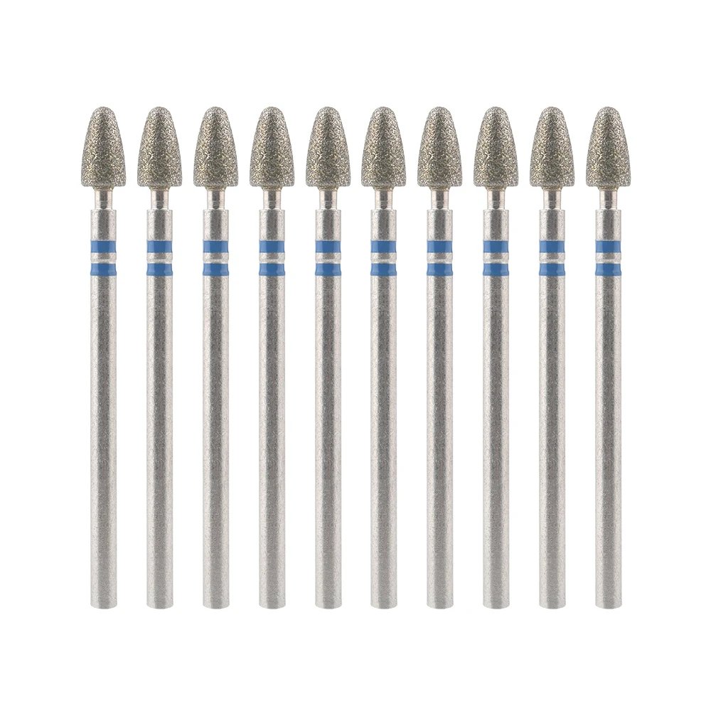 10Pcs Diamond Milling Cutter For Manicure Electric Nail Drill Bits Accessory Pedicure Machine Nail File Gel Remover Tool