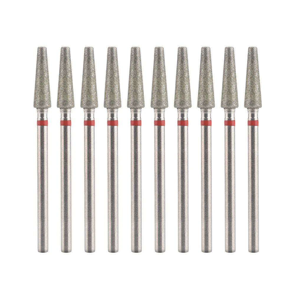 10Pcs Diamond Milling Cutter For Manicure Electric Nail Drill Bits Accessory Pedicure Machine Nail File Gel Remover Tool