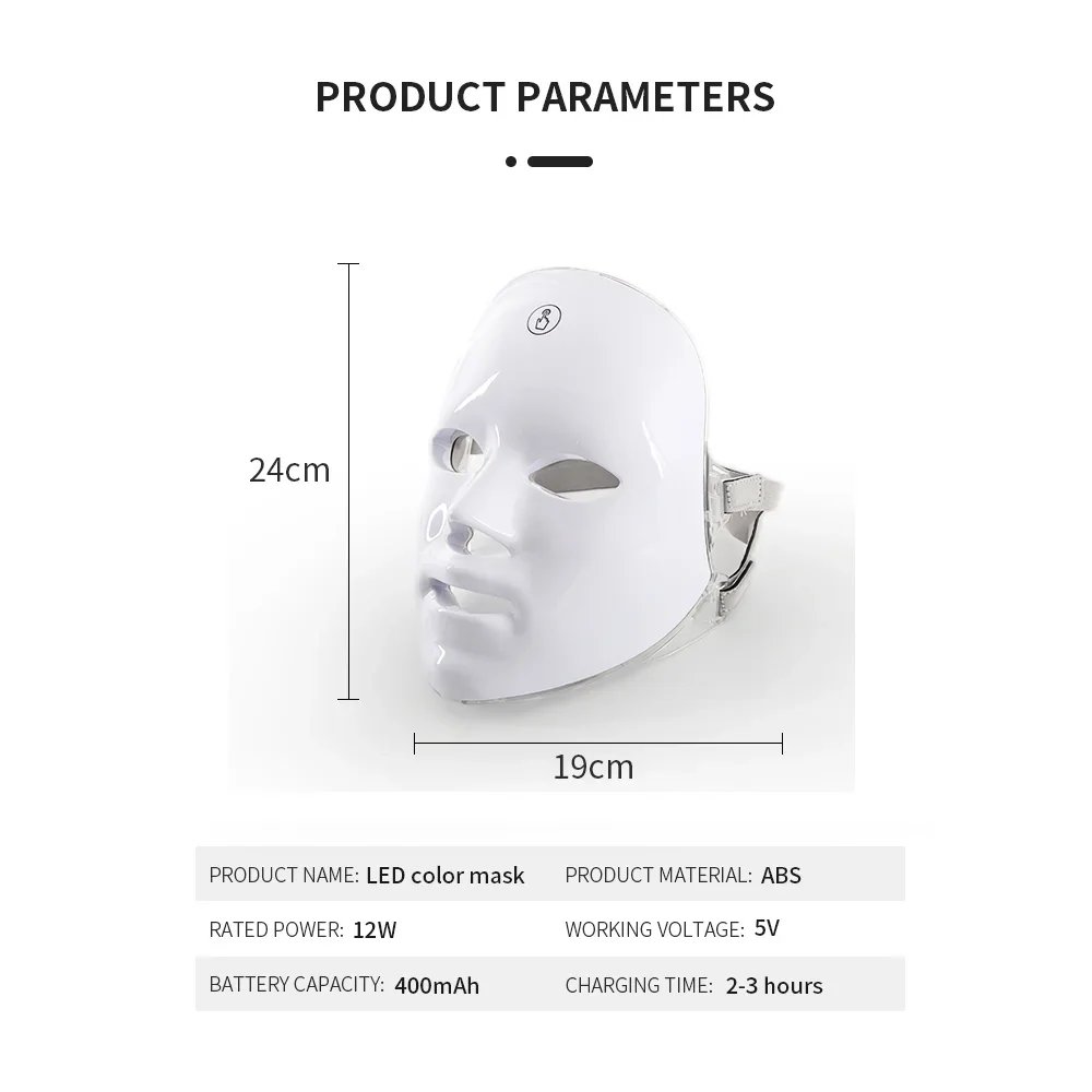 7 Colours LED Light Mask Rechargeable LED Mask Skin Care Home Use Red Light Therapy Photon Devices Face Beauty Facial Devices 7 Colours LED Light Mask Rechargeable LED Mask Skin Care Home Use Red Light Therapy Photon Devices Face Beauty Facial Devices