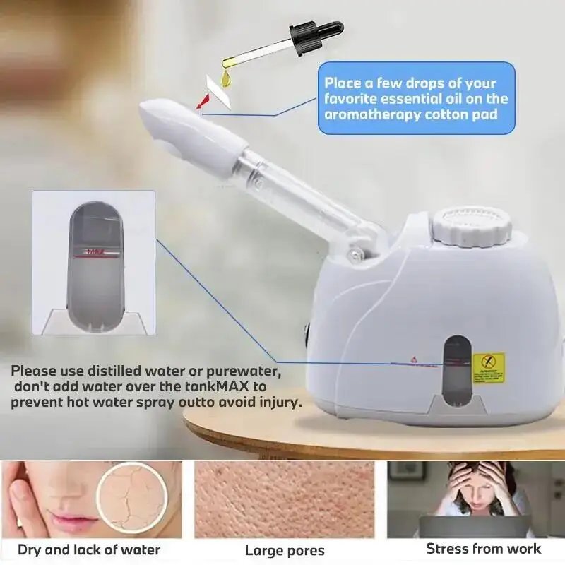 Facial Steamer Mist Sprayer SPA Steaming Machine Beauty Instrument Face Skin Care Tools Professional Facial Steamer