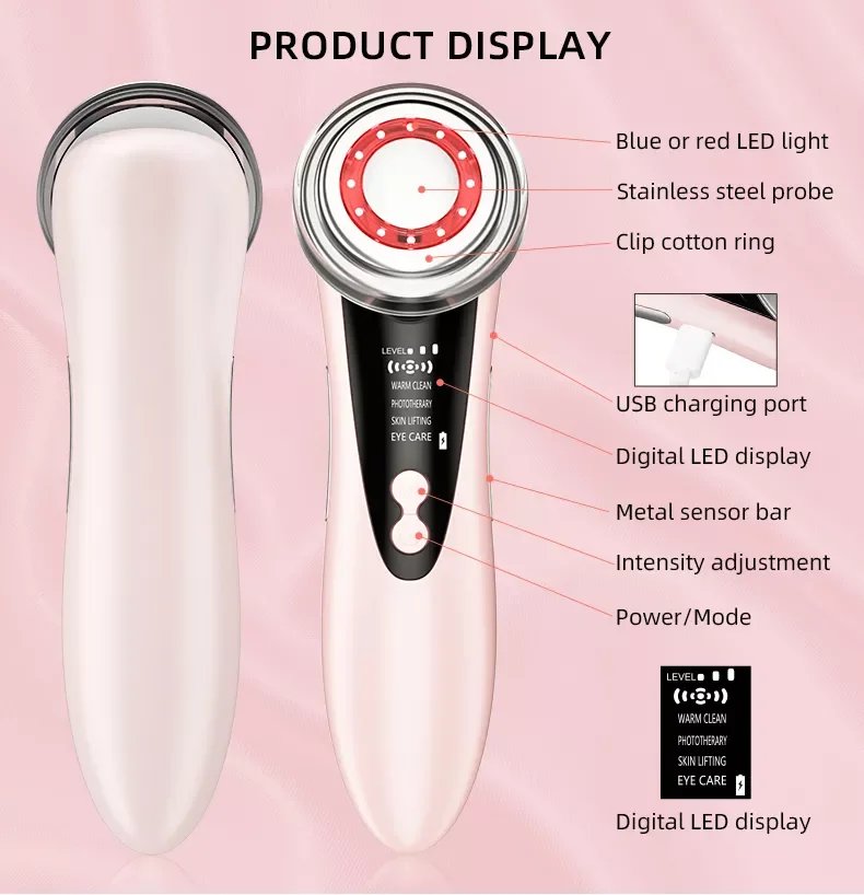 Multifunctional Facial Skin Care Beauty Massager Electric Facial Massage Device Clean Face Skin Rejuvenation Lifting Tighten