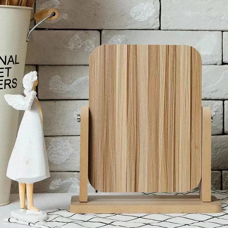 Dresser Vanity Mirror with Natural Wood Stand, 1x 360 Degree Rotating Magnifying Mirror, Portable Table Countertop Mirror Bathr Dresser Vanity Mirror with Natural Wood Stand, 1x 360 Degree Rotating Magnifying Mirror, Portable Table Countertop Mirror Bathr