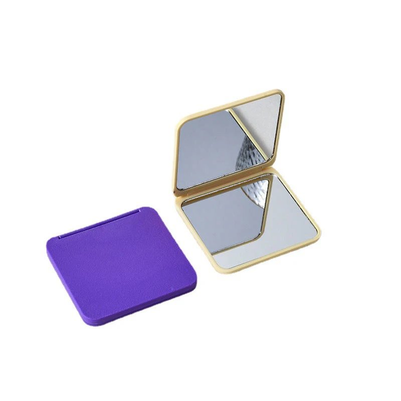 2-Face Makeup Mirror Square Portable Cute Girl'S Gift Hand Mini Mirror Pocket Double-Sided Makeup Mirror Compact Multiple Colors