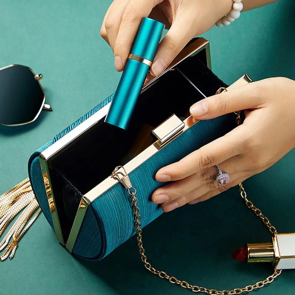 5ml Mini Aluminum Spray Alcochol Empty Refillable Bottle Portable Perfume Atomizer Liquid Container For Cosmetics Traveling