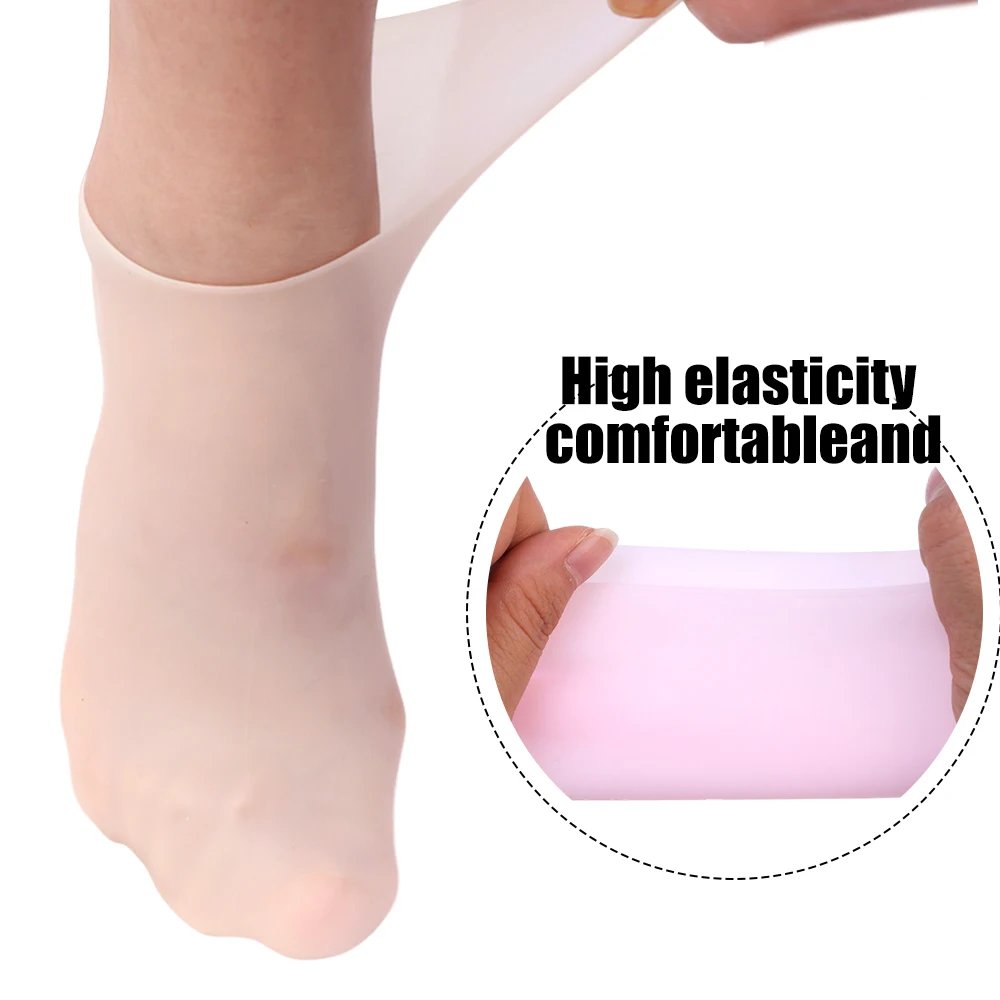 1Pairs Silicone Moisturizing Foot Socks for Dry Cracked Feet Foot Care Socks Spa Pedicure Socks Massage Moisturizing Gel Sock