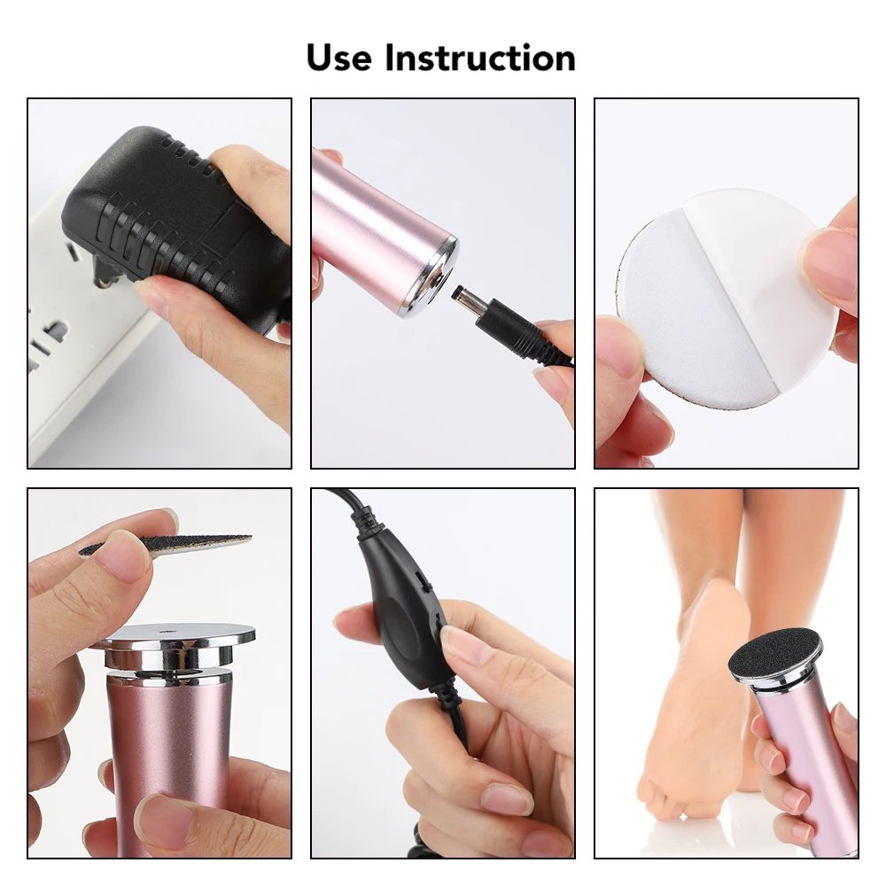 Electric File For Feet Pedicure Machine Dead Skin Remover Callus Foot Grinding Trimmer Rechargeable Foot Care Tool Scrubber New
