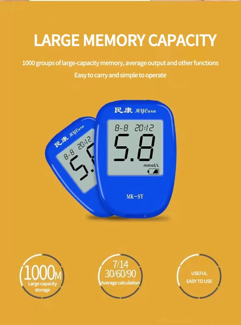 Blood Glucose Meter Glucometer Diabetes Monitor Medical Devices with 50pcs Test Strips Lancets Home Medical Blood Sugar Meter