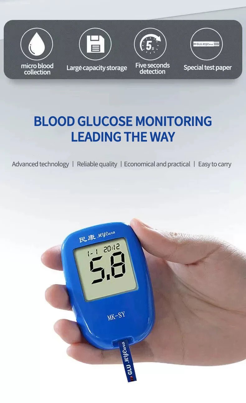 Blood Glucose Meter Glucometer Diabetes Monitor Medical Devices with 50pcs Test Strips Lancets Home Medical Blood Sugar Meter