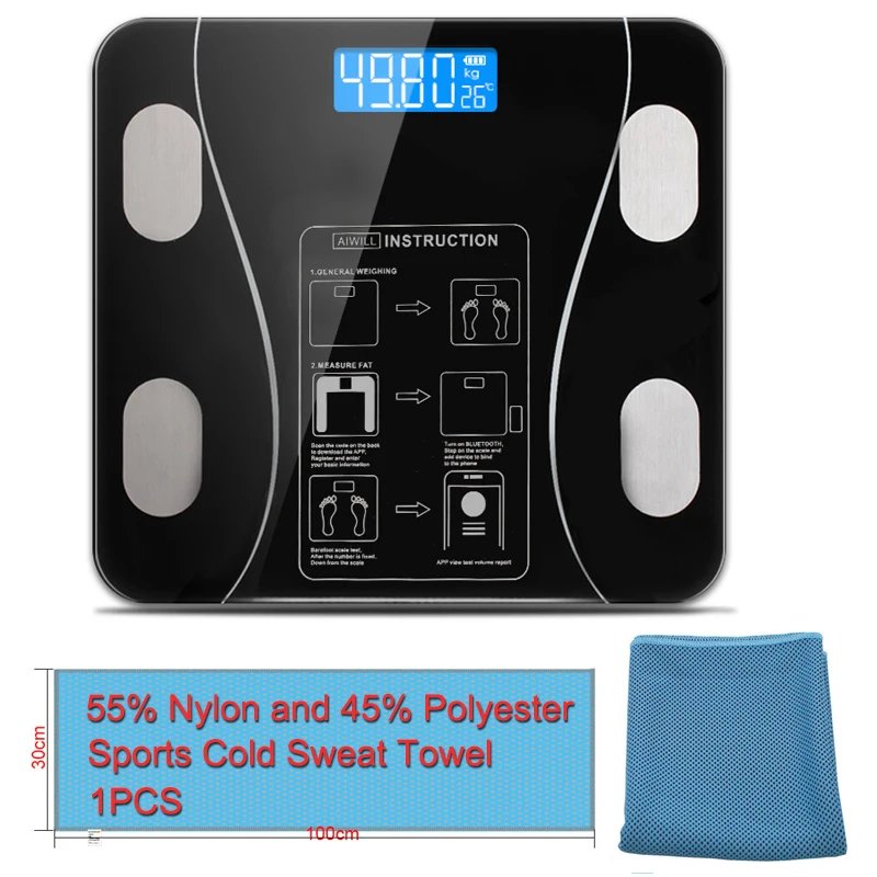 AIWILL HOT Bathroom Scales LED Screen Body Grease Electronic Weight Scale Body Composition Analysis Health Scale Smart Home Gift AIWILL HOT Bathroom Scales LED Screen Body Grease Electronic Weight Scale Body Composition Analysis Health Scale Smart Home Gift