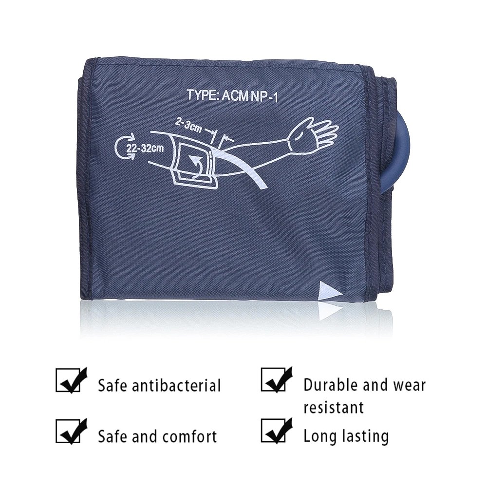 22-48cm Household Blood Pressure Monitor Cuff for Sphygmomanometer Measuring Belt Armband Pulse Oximeter Accessory Health