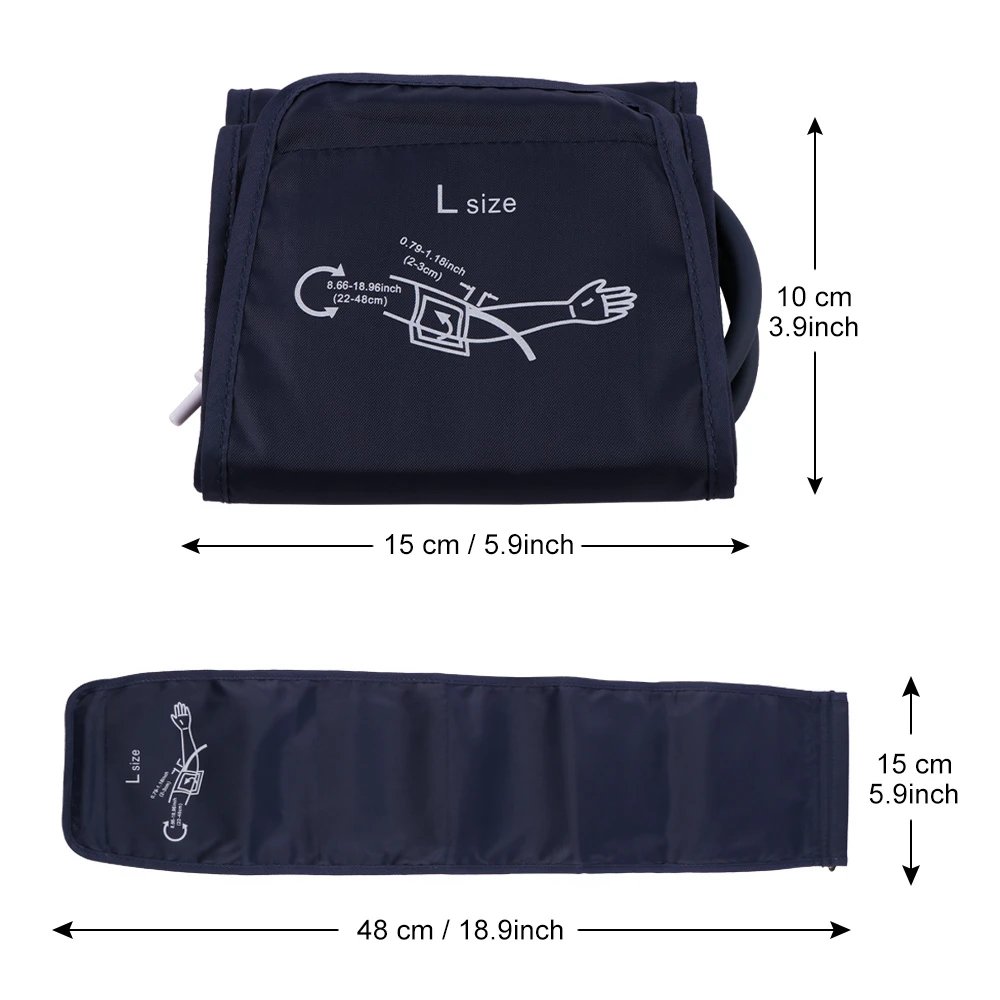 22-48cm Household Blood Pressure Monitor Cuff for Sphygmomanometer Measuring Belt Armband Pulse Oximeter Accessory Health