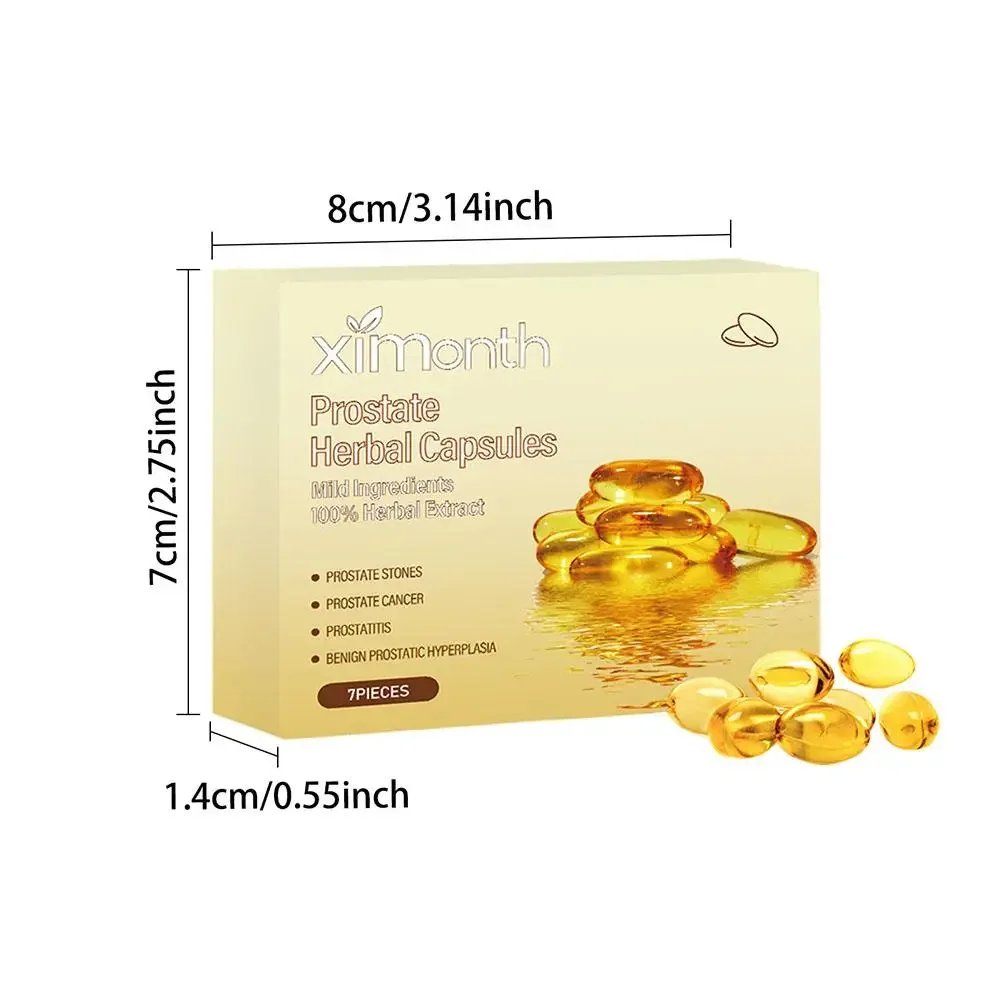 Prostate Herbal Capsules for Man 7pcs Boxed Relieve Male Prostatitis Discomfort Body Care Capsules Personal Health Care