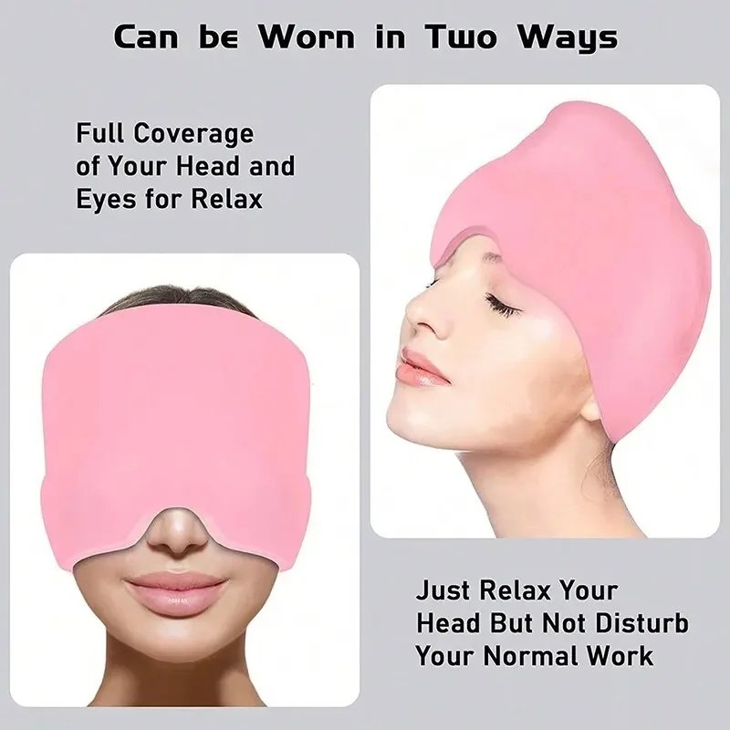 Gel Cold Hot Head Ice Cap Head Wrap Face Mask Head Massage Sleep Eye Mask Health Care Tool