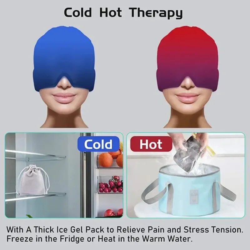 Gel Cold Hot Head Ice Cap Head Wrap Face Mask Head Massage Sleep Eye Mask Health Care Tool