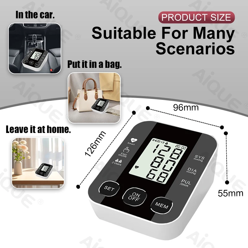 JUSTLANG Medical Arm Blood Pressure Monitor Digital Tensiometer Tonometer Baumanometer 22-32 CM Cuff Health Care for Adult JUSTLANG Medical Arm Blood Pressure Monitor Digital Tensiometer Tonometer Baumanometer 22-32 CM Cuff Health Care for Adult