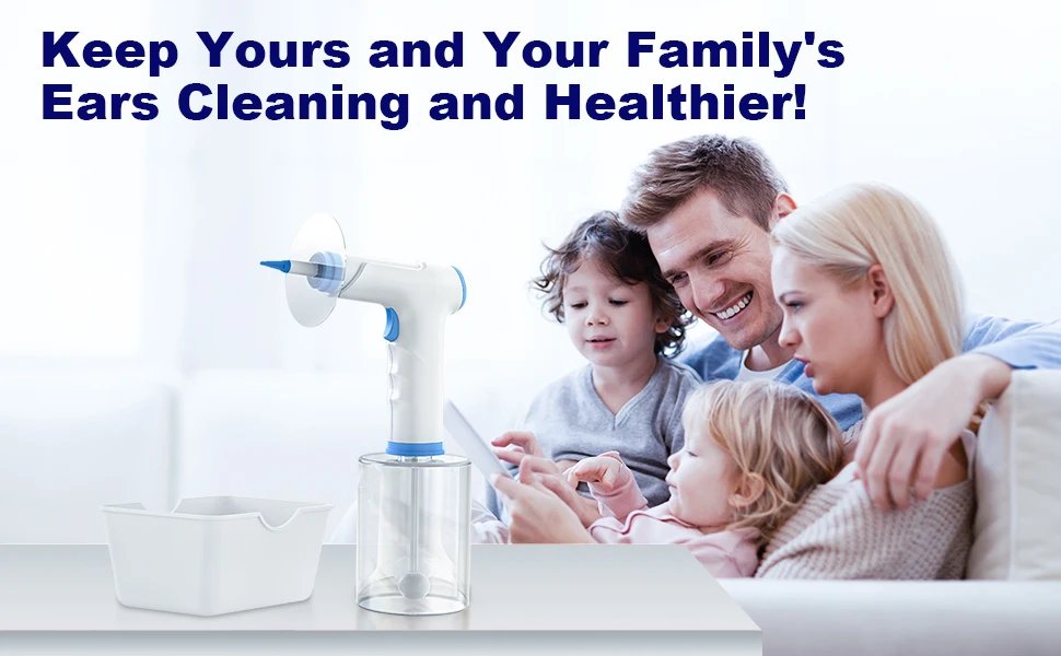 Electric Ear Wax Removal Tool 4 Pressure Mode Ear Flush Kit with Ear Cleaner Health Care for Adults Child Ear Canal Washer Kits