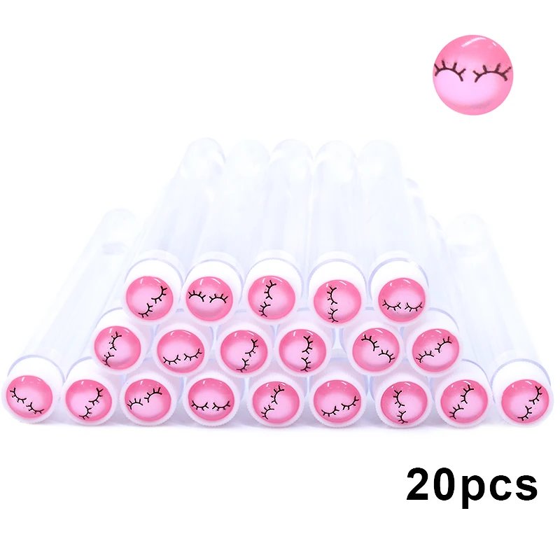 20Pcs/Lot Dust-Proof Eyelash Brush Tube Empty Reusable Lash Mascara Wand Case Replaceable Makeup Applicators Container wholesale