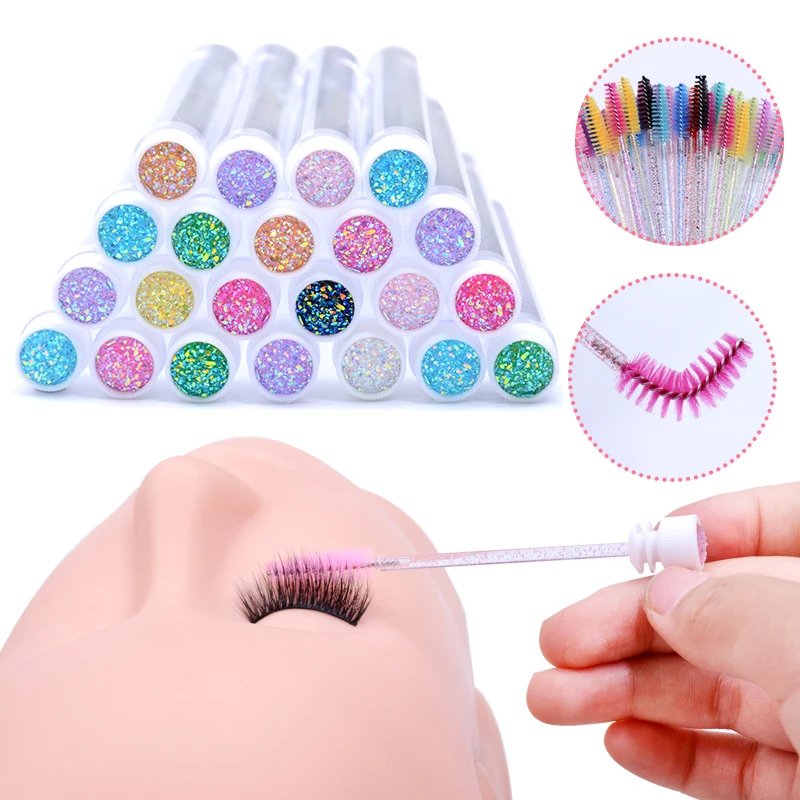 20Pcs/Lot Dust-Proof Eyelash Brush Tube Empty Reusable Lash Mascara Wand Case Replaceable Makeup Applicators Container wholesale