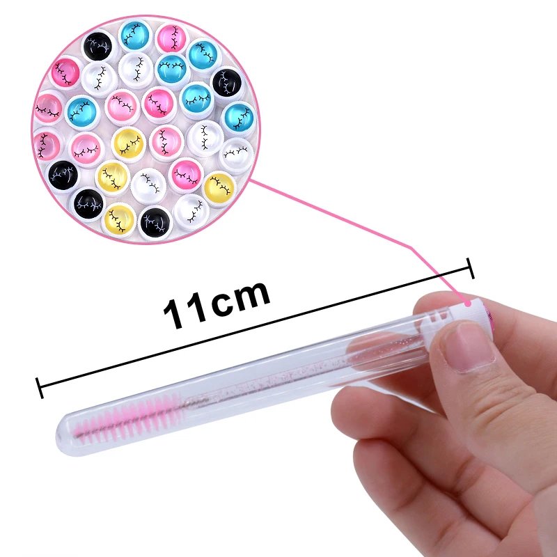 20Pcs/Lot Dust-Proof Eyelash Brush Tube Empty Reusable Lash Mascara Wand Case Replaceable Makeup Applicators Container wholesale