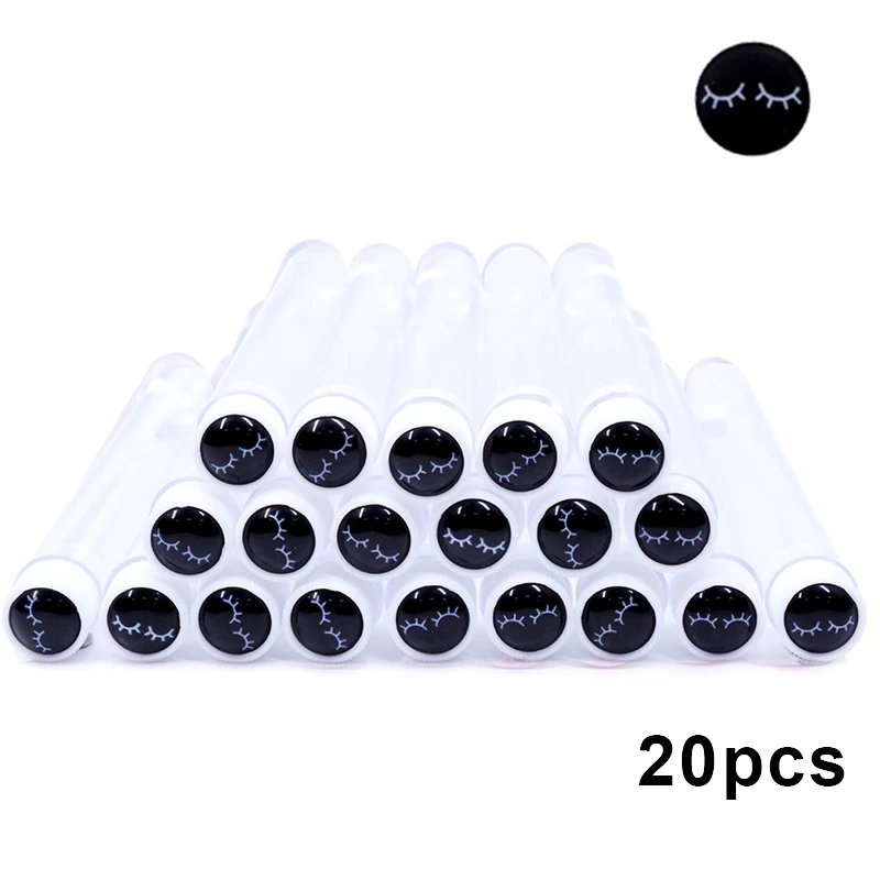 20Pcs/Lot Dust-Proof Eyelash Brush Tube Empty Reusable Lash Mascara Wand Case Replaceable Makeup Applicators Container wholesale