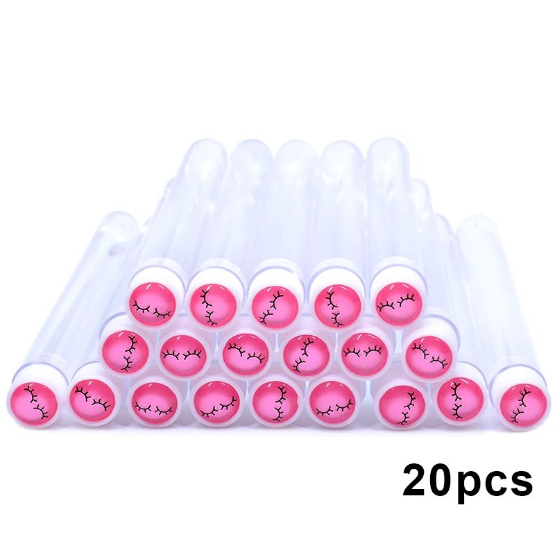 20Pcs/Lot Dust-Proof Eyelash Brush Tube Empty Reusable Lash Mascara Wand Case Replaceable Makeup Applicators Container wholesale