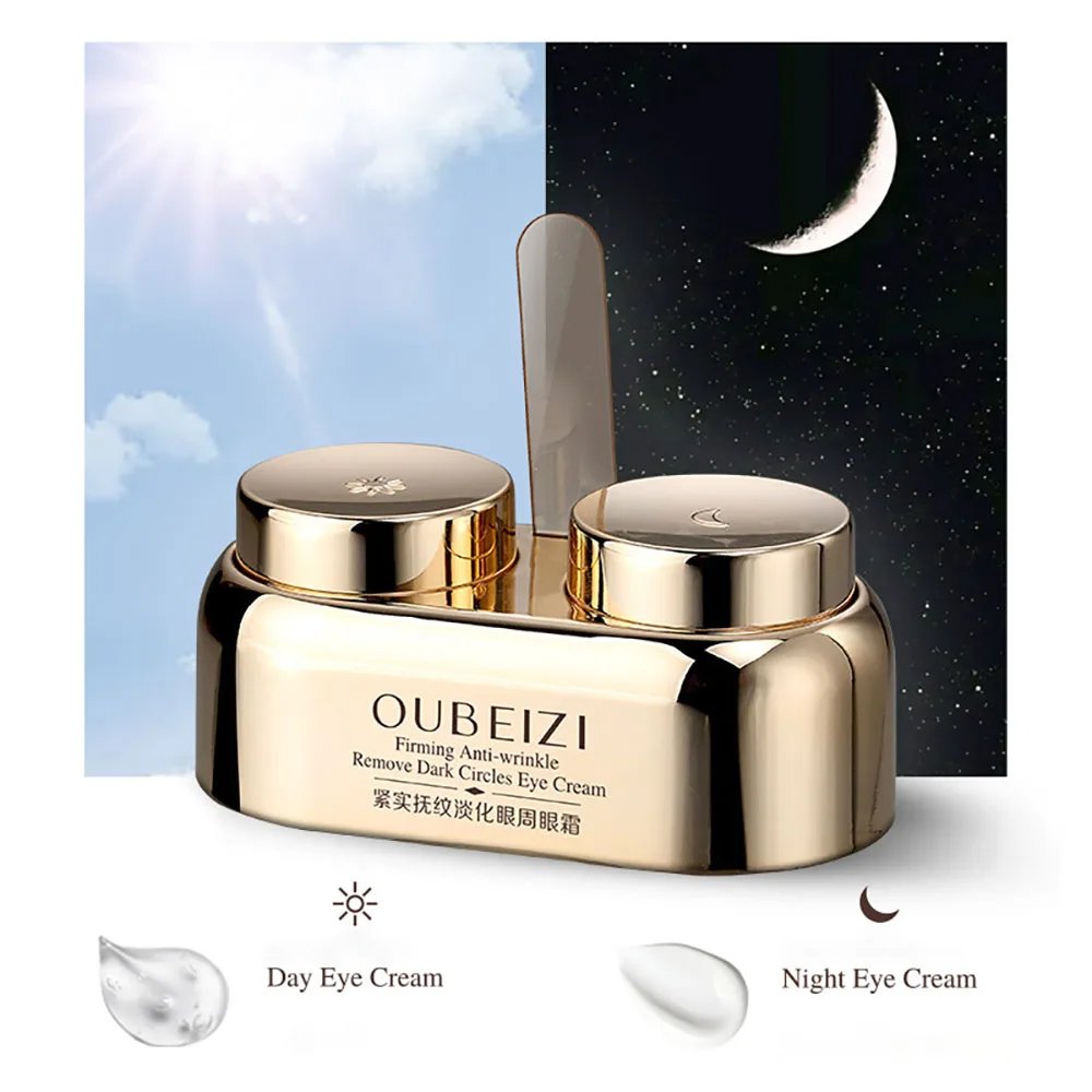 40g Day Eye Cream Night Eye Cream Double Skin Care Reduce Dark Circles Tightens Eye Contour Anti Wrinkle Eye Puffiness Eye Care