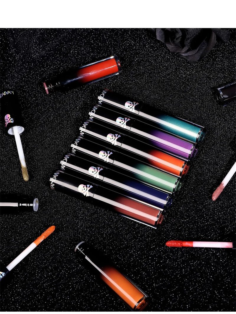 Black Green Purple Lipstick Christmas Halloween Lip Makeup Tint Moisturizing Waterproof Matte Lipstick Waterproof Lip Pigment