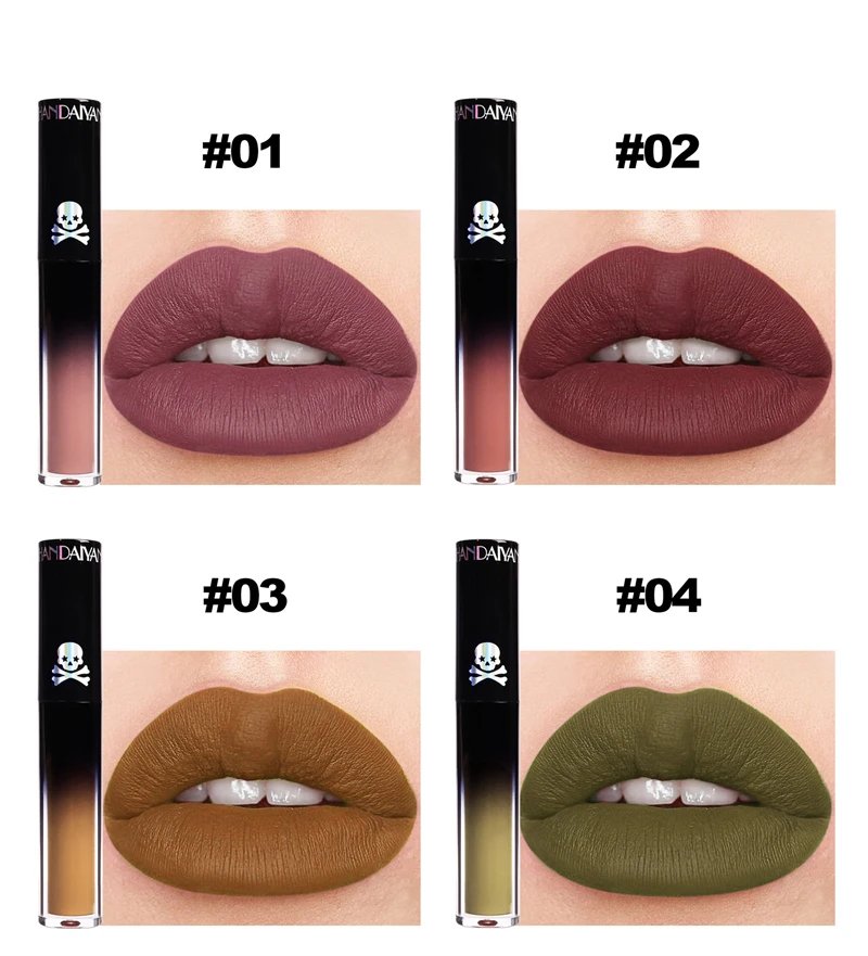 Black Green Purple Lipstick Christmas Halloween Lip Makeup Tint Moisturizing Waterproof Matte Lipstick Waterproof Lip Pigment