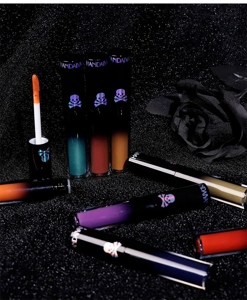 Black Green Purple Lipstick Christmas Halloween Lip Makeup Tint Moisturizing Waterproof Matte Lipstick Waterproof Lip Pigment