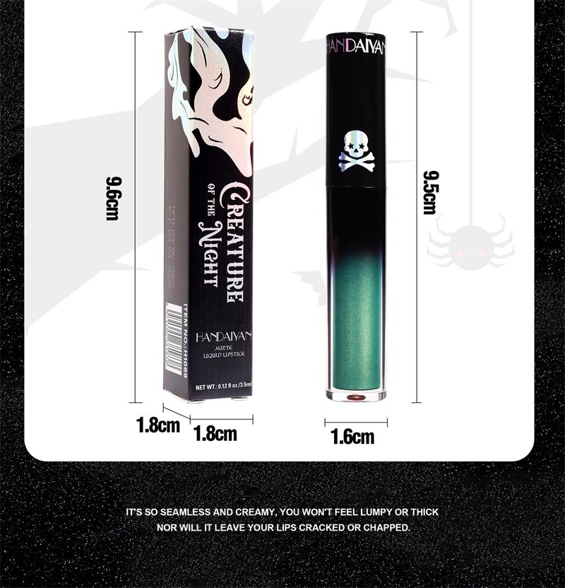 Black Green Purple Lipstick Christmas Halloween Lip Makeup Tint Moisturizing Waterproof Matte Lipstick Waterproof Lip Pigment