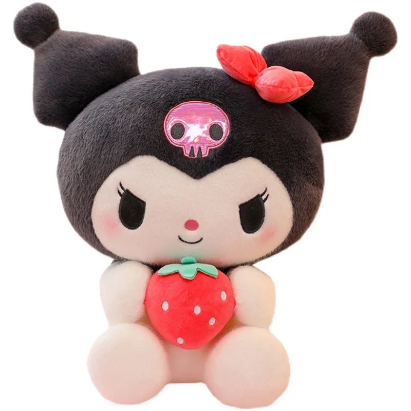Purchase limit 1 piece 22/35cm Sanrio Strawberry Kuromi Pillow Plush Toy Girls Soft Stuffed Animal Toys Strawberry Melody Doll Gift